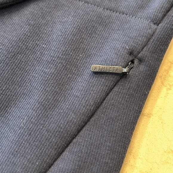 Athleta Cozy Karma Asym Pullover Women’s Medium Navy Blue - Picture 6 of 16